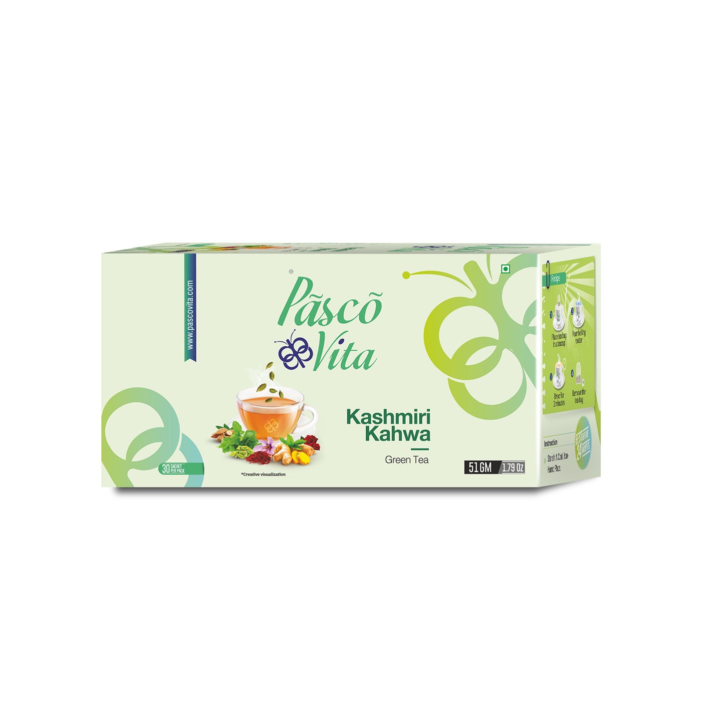 Kashmiri Kahwa Green Tea - 30 Sachet per pack