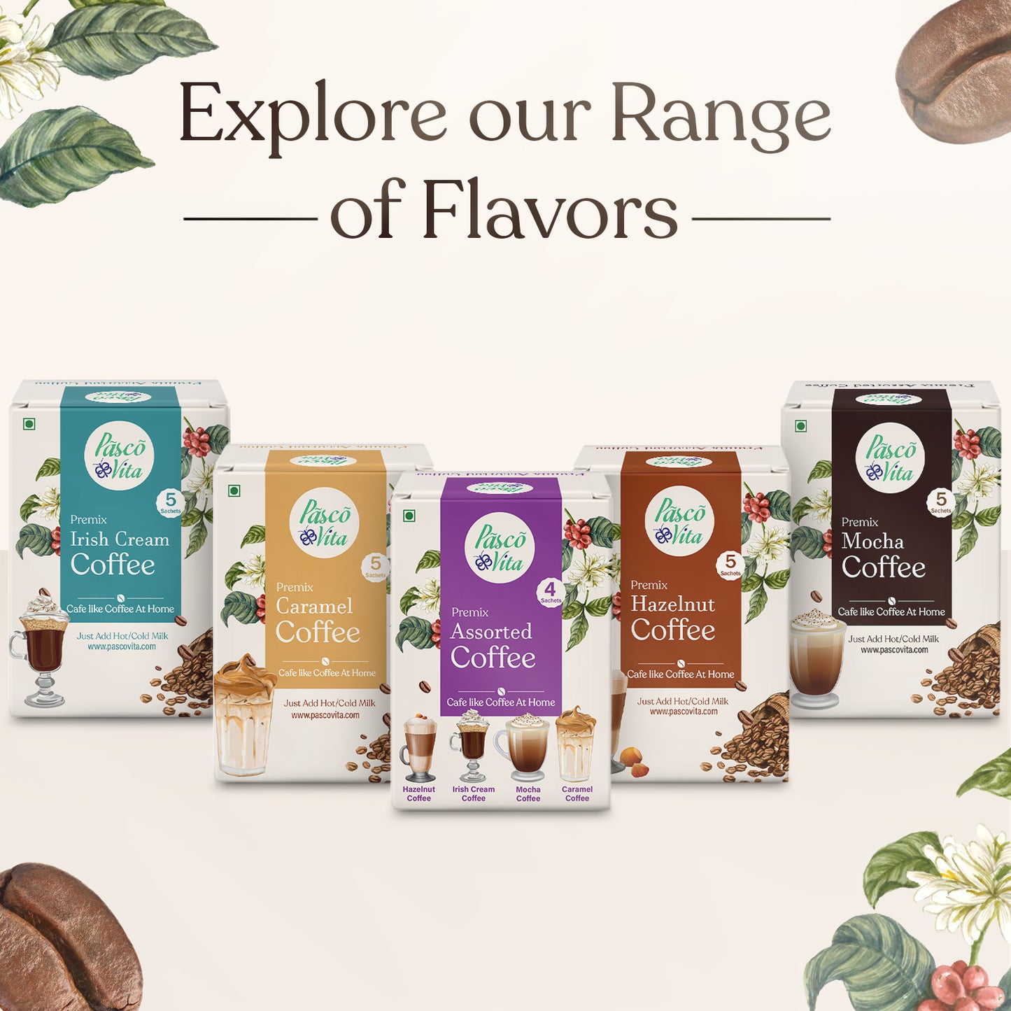 Premix Irish Cream Coffee - (5 sachets X 25 grams)