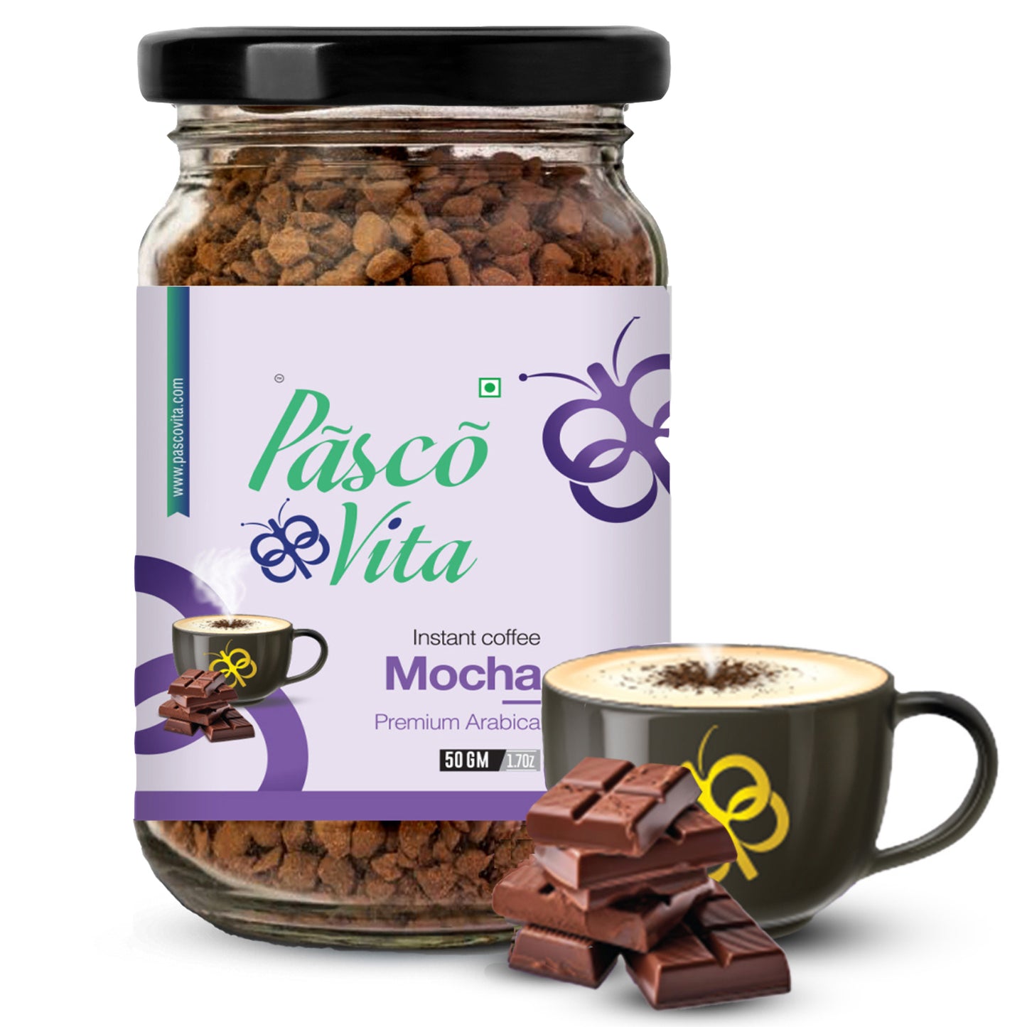 Pasco Vita - Mocha Instant Coffee Powder - 50 Gm